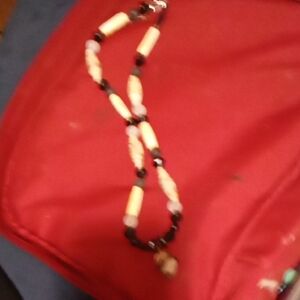 Chic Black and Cream Beaded Necklace